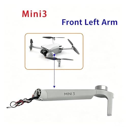 Mini 3 Motorarm, kompatibel med original motorarm til DJI Mini 3, reservedele drone (venstre front) Front Left Arm