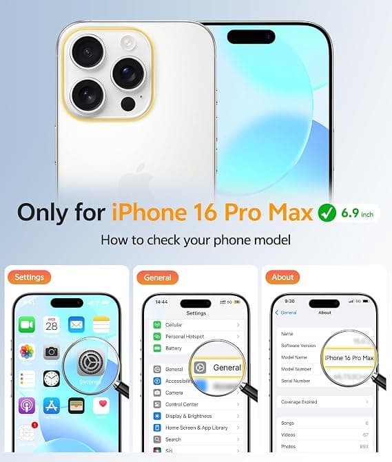 FNTCASE til iPhone 16 Pro Max-deksel, magnetisk matt gjennomsiktig, militærgradert fallbeskyttelse, støtsikkert tynt robust deksel Light blue