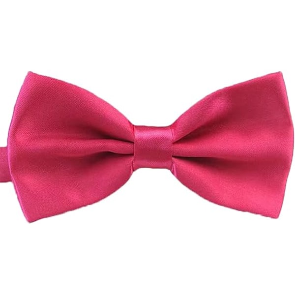 Män Fjärilsknut Justerbar Längd Bröllop Man Mode Pojkar Satin Fjärilsknutar Rose