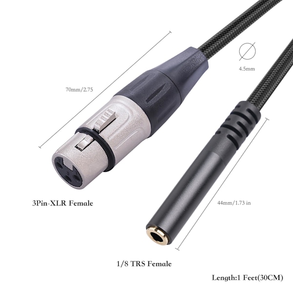 Audio Converter Adapterkabel 3.5 3.5mm Hunn Til XLR 3Pin Hunn Mikrofon Adapterkabel Stereo Audio Kabel