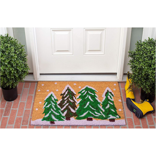 Winter Wonderland Dørmatte, juletreteppe, essensiell julestemning, Flerfarget 19.7"x31.5"