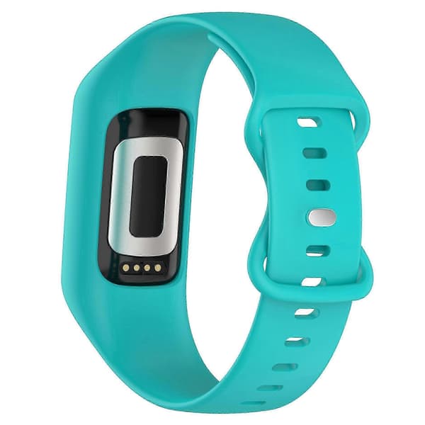 Integreret silikonerem til Fitbit Charge 6/5/4/3, urrem med etui 25-26s Mint Green