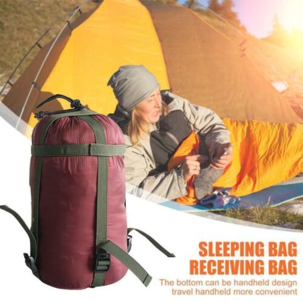 Sovsäck Vattentät utomhuscamping vandring Kuvert Zip Bag Wine red