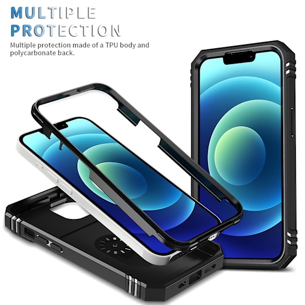 Støtsikkert hardt deksel med linsebeskyttelse kompatibelt for iPhone 14 /13 6.1
