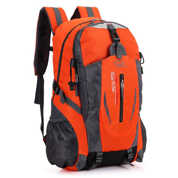Stor vattentät ryggsäck 40L väska Camping Vandring Vandring Utomhus Rese ryggsäck Orange