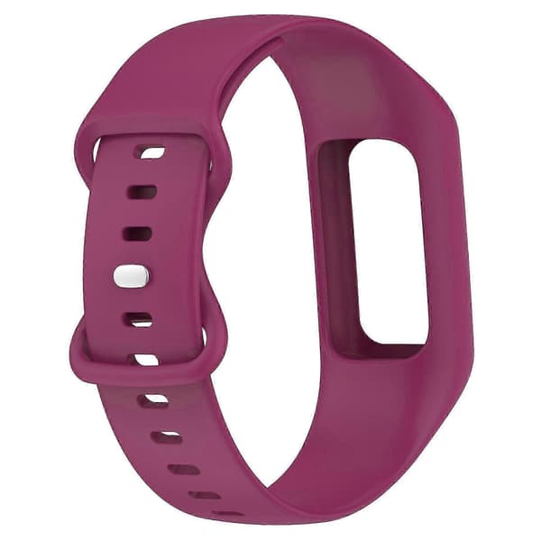 Integreret silikonerem til Fitbit Charge 6/5/4/3, urrem med etui 25-26s Wine Red