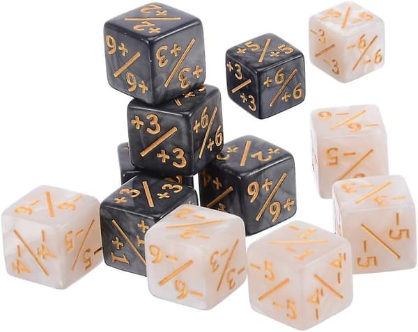 12 Token D6 Lojalitets Terning Sett For Mtg Ccg