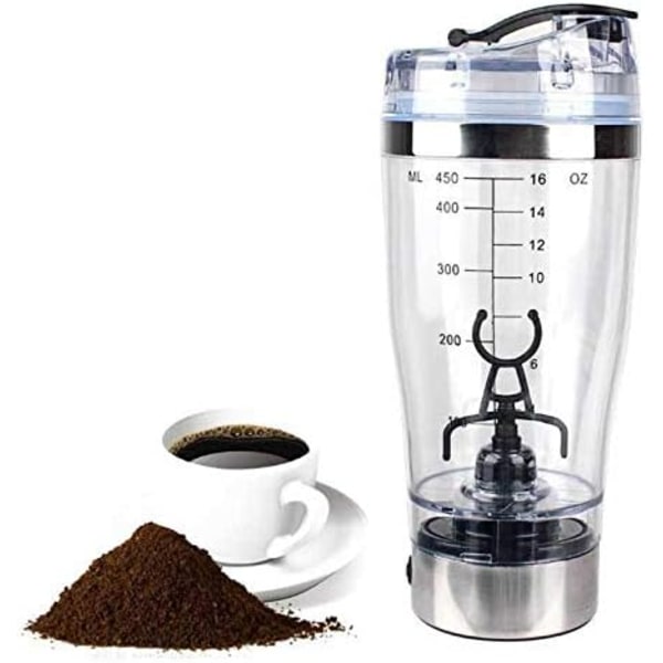 450ML/600ml Bärbar Rörelseblandande Vattenflaska Vortex Tornado Pp Gratis Kökstillbehör Elektrisk Automatisk Proteinskakare 450ML