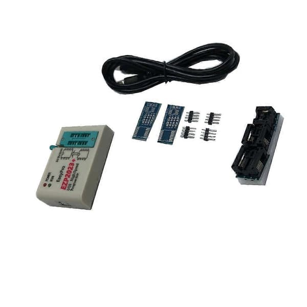 EZP2023 USB SPI Programmer Komplett Set + 12 Adapter Stöd 24 25 93 95 EEPROM Flash Bios för EZP2019