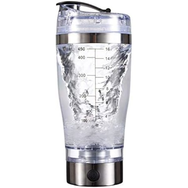 450ML/600ml Bärbar Rörelseblandande Vattenflaska Vortex Tornado Pp Gratis Kökstillbehör Elektrisk Automatisk Proteinskakare 450ML