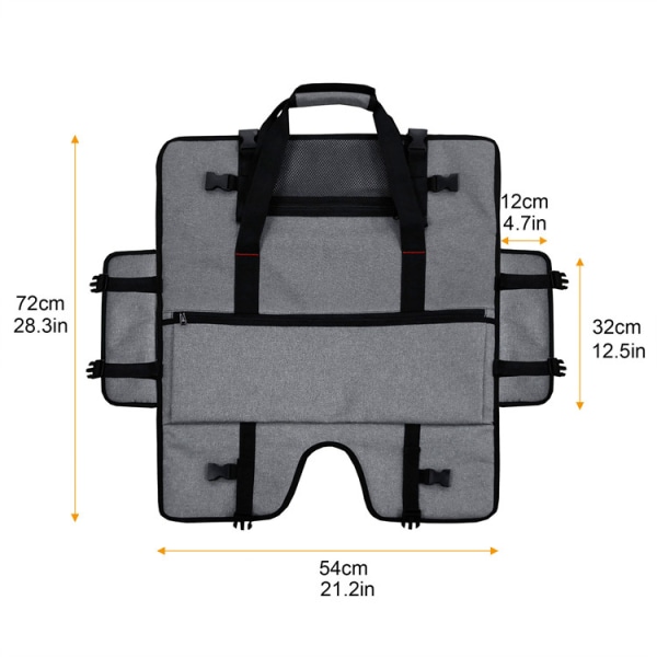 24-tums bildskärmsväska, allt-i-ett-väska, fläckbeständig datorskärmsväska, reptålig bildskärm gray