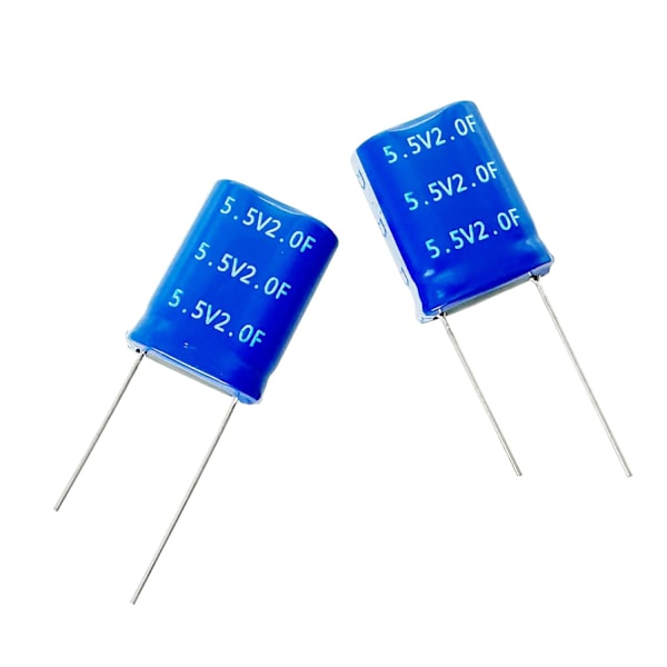 2 kpl 8,5x17x21mm Superkondensaattori 5,5V 2F Super Farad Kapasitanssi Käämityyppinen Energiavarasto On Board Backup Energiavarastoon 2F