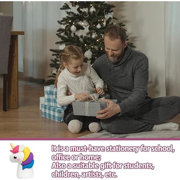 Manuell pennvässare i bitar, enhörningspennvässare, skolmaterial