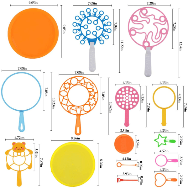 Bubbelstavar Set Bulk för Barn Sommar Utomhusaktivitet Party Favörer, 26 st Jätte Bubbelmaskin med Bricka, för Alla Åldrar (Inget bubbelvatten) 26pc