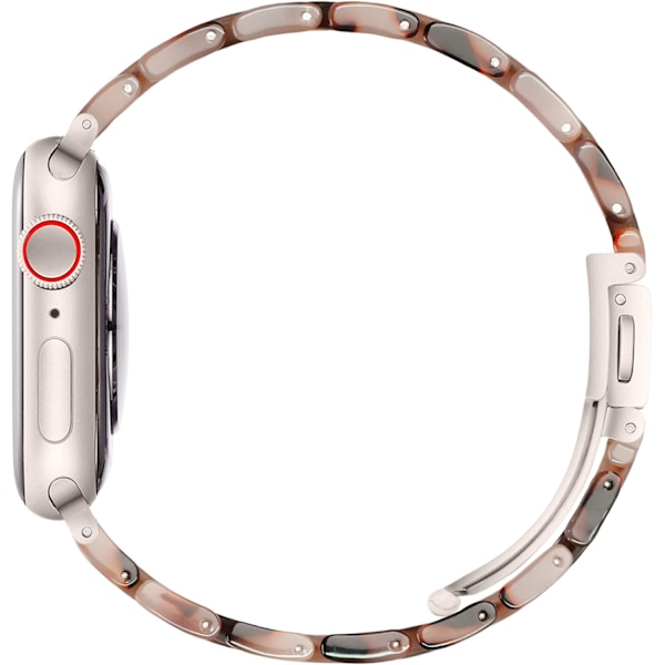 Remmar 41mm 40mm 38mm, Justerbar iwatch-rem med Starlight rostfritt stålspänne för Apple Watch Series 9 Series 8 7 6 SE 5 4 3 2 1