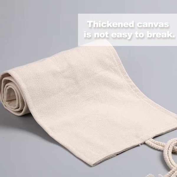2 st Canvas Pennafodral 36 Hål Upprullningsbart Pennafodral Canvas Pennahållare Färgpenna Rullhållare Förvaringsväska för Konstnär Skola Kontor