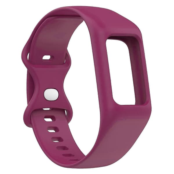 Integreret silikonerem til Fitbit Charge 6/5/4/3, urrem med etui 25-26s Wine Red