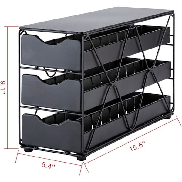 Flagship Pod Holder Vertuo Pod Låda Stor Mullti Tier Kaffe Pod Holder(3 Tier (60Pods Kapacitet))