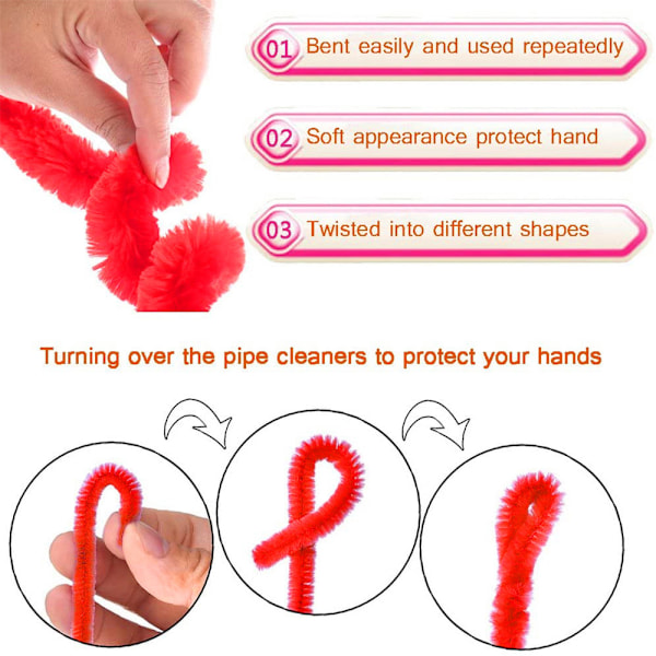 DIY-pysselkit - stora paket med piprensare, flerfärgade pomponer, rörliga ögon för DIY-pysseldekoration