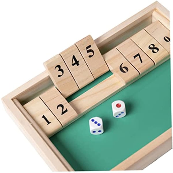 Digitalt trebrett Shut Box Klassisk Terning Spill Dobbel Flip Brett Leketøy Flip Block Brett 2 Spillere Juleunderholdning For Tre Digit