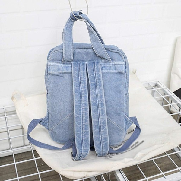 Mote Kvinner Ryggsekk Cowboy Stor Kapasitet Skolevesker Studenter Mote Skulderveske Reisevesker Håndveske Messenger Bag Ungdom Unisex Sport Light blue