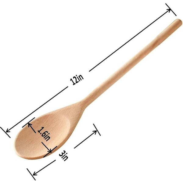 Träslevar Blandning Bakning Servering Redskap Dockor 30 cm - 12-pack