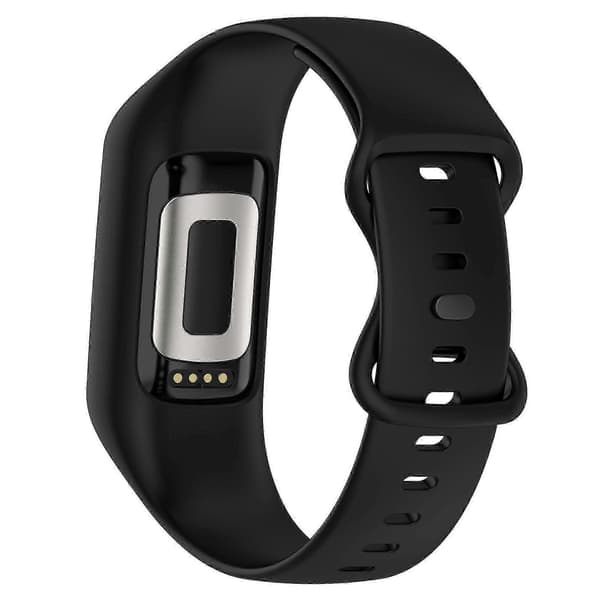 Integrert silikonrem for Fitbit Charge 6/5/4/3, klokkerem med etui 25-26s Black