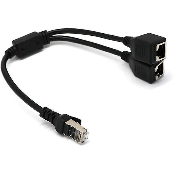 Nettverks Splitter Adapter Kabel RJ45 1 Hann til 2 Hunn Socket Porter Ethernet LAN Kabel Nettverks Splitter Adapter