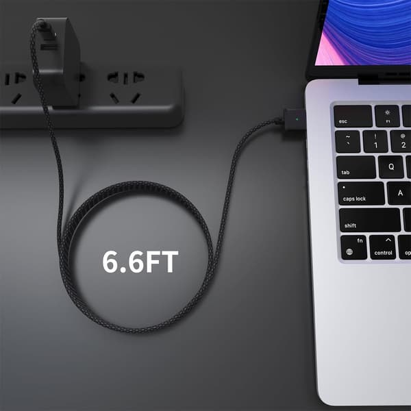 USB-C til MagSafe 3-kabel til MacBook Pro og Air Nylon 2m 140W