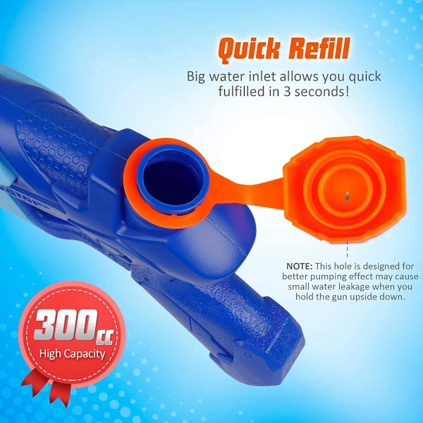 2-pack Super Vattenpistoler 300CC Lång Räckvidd