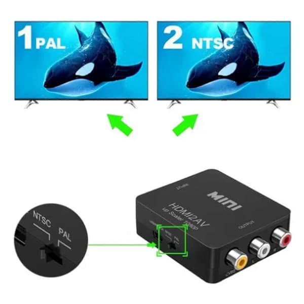 Mini AV til HD Multimedia Interface Konverter Micro HD til AV Adapter HD Video Konverter Boks Plug and Play