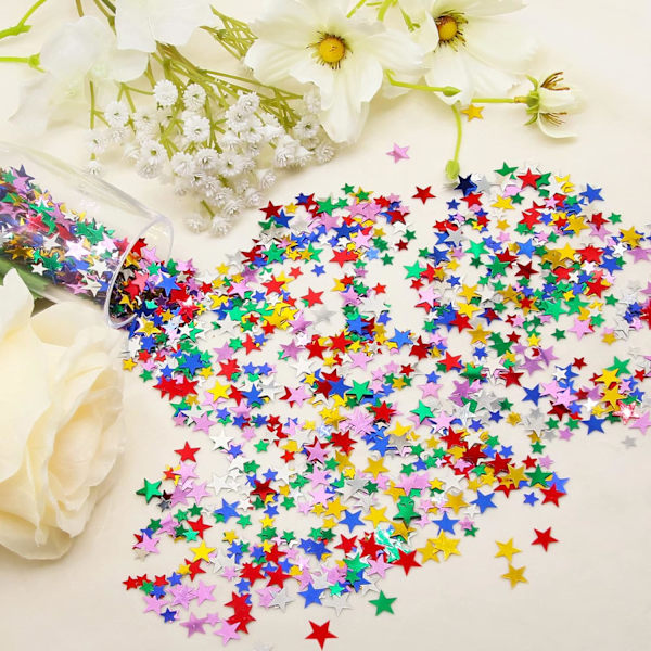 Sateenkaari Tähti Konfettia, Värikäs Pöytä Tähti Konfettia, 30g Tähti Glitter Sekvenssit Hajautus Syntymäpäivä Hääjuhla Taide ja Käsityö Koristeet