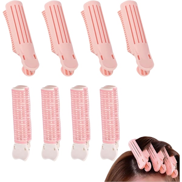 Volymgivande Hårklämmor, 8-pack Volymrollers, Luftlockare, Rotklämmor för Hårvolym, Hårvolymklämmor, Fluffiga Hårklämmor, Locktänger