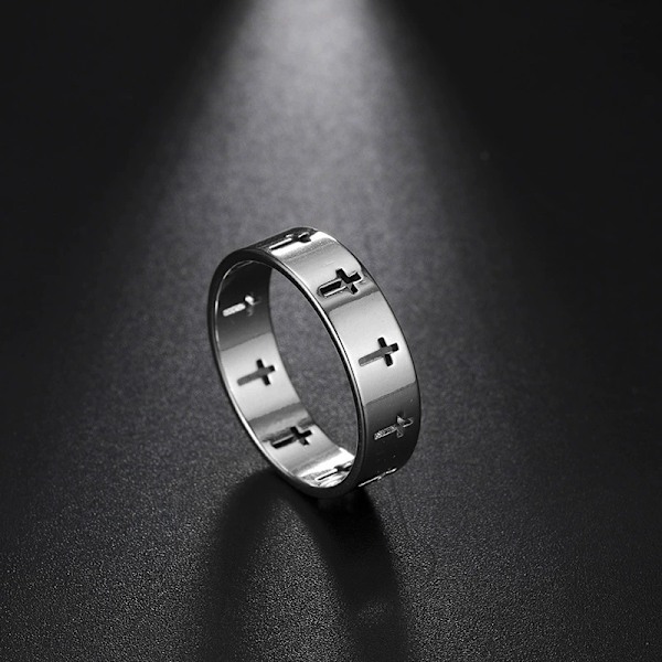 No. 7 Rostfritt Stål Parring Mode Enkel Vardaglig Fingerringar Förlovning Jubileum Smycken för Män Kvinnor