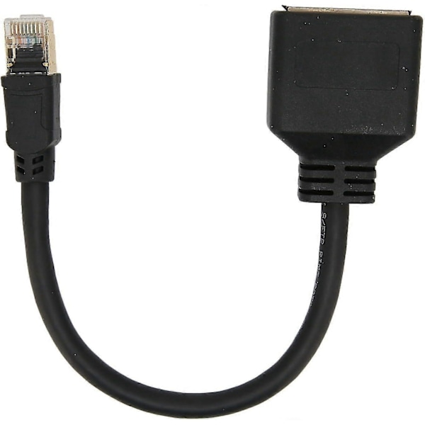 Rj45 Ethernet Adapterkabel 1 til 2 Port Splitter Utmerket Tilkobling Høyhastighets Dsl Kabelmodem Ethernet-porter Uten Ruter Gullbelagt Kjerne Dura