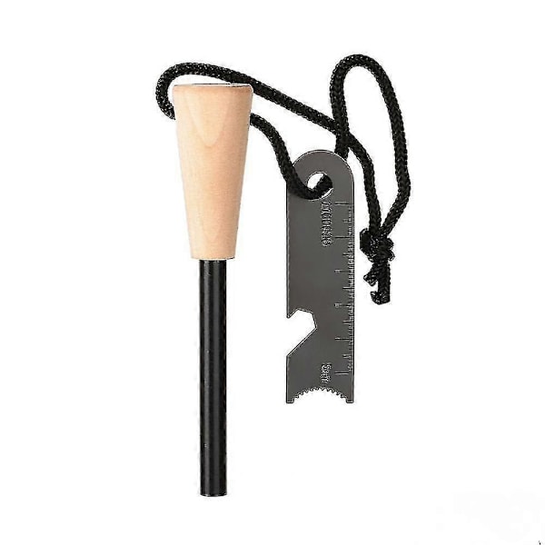 Flintstone Kit, Överlevnadssten för Extremt Starka och Varma Gnistor, Tändstål för Camping, Kon*2