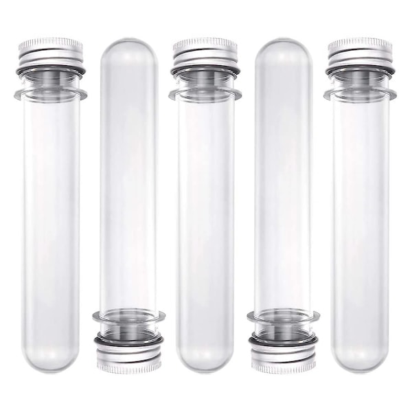 40 ml plastprovrör med lock - 5 st genomskinliga återanvändbara rör (40 ml)