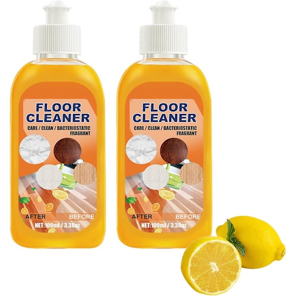 2-pack Kraftfullt Dekontaminerande Golvrengöringsmedel, Flytande Golvrengöring, Trägolvsrengöring Kakelrengöring