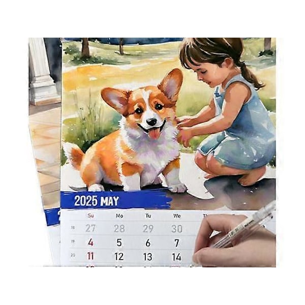 2025 Luova Persoonallisuuskalenteri Corgi 2025 kalenteri