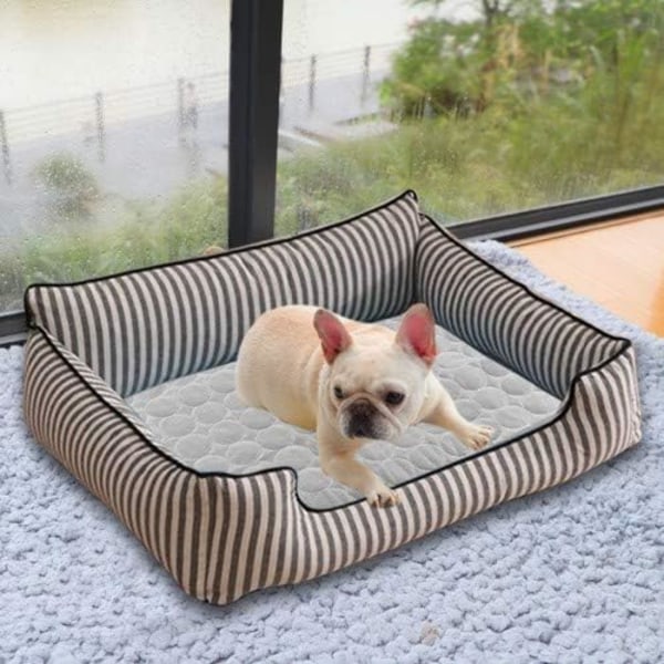 Hund Katt Matta Säng Självkylande Giftfri Matta Pad Husdjur Is Silke Kylmatta 62 * 50 cm Grå