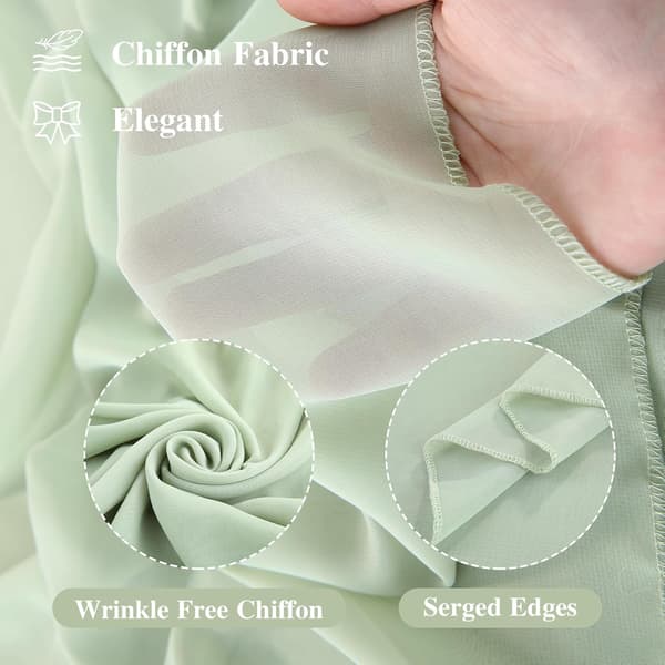 Bröllopsbåge Draperingstyg, 1 Panel 5,5m Salviagrön Båge Bakgrund Draperingar Chiffongtyg Draperingar Pergola Draperi