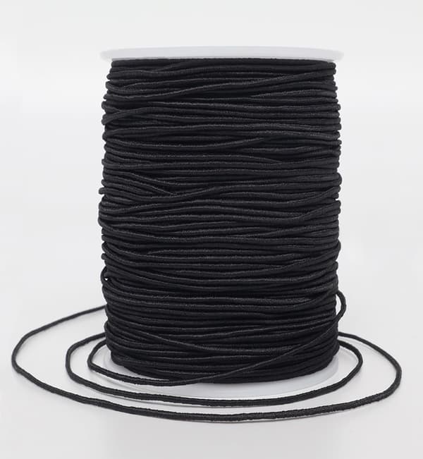 Elastisk tråd til armbånd, 1 mm x 100 meter, robust strækbar elastiksnor til smykkefremstilling, halskæder, perlearbejde - Svar Black