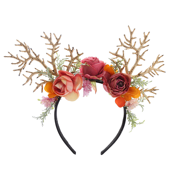 Renhorn Pannband Blommor Älg Kläder Tillbehör