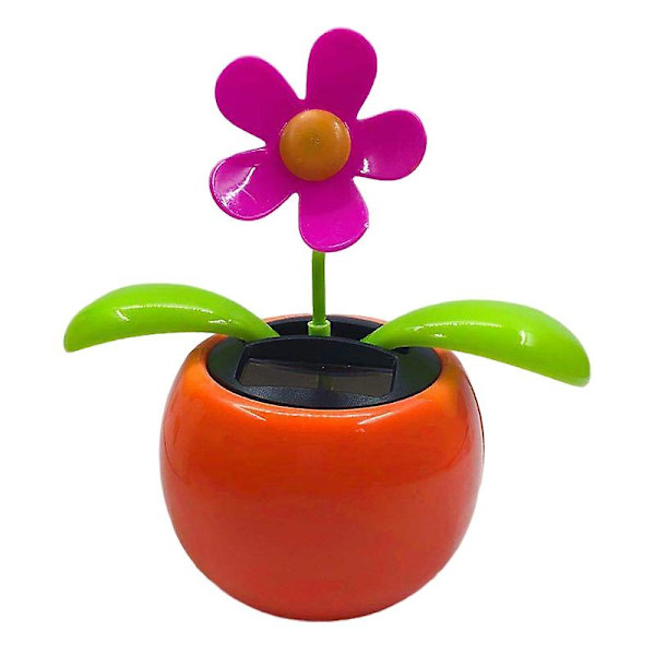 Bilprydnad Rolig Solcells driven tecknad levande prydnadsdekoration presenter Bilinstrumentbräda Dansande blomma Gungande leksak för vän
