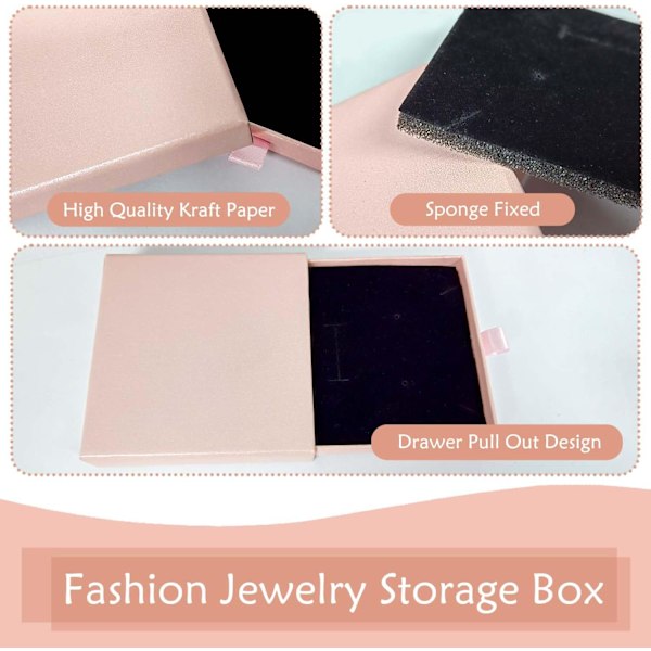1 st Smyckespresentask Papper Smyckesdisplay Presentask 9*9*1,7cm/3,5*3,5*0,6in Liten Presentask