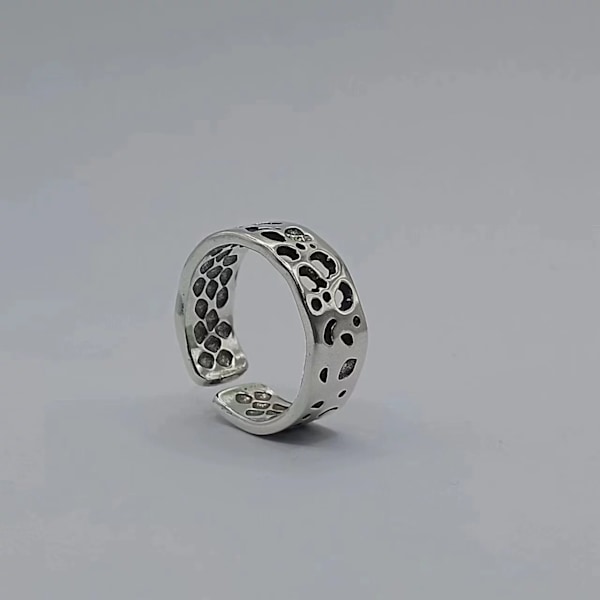2 STK Herre Ring Vintage Gotisk Retro Ringe Rock Justerbar Kobber Ring Punk Fjer Ring Sæt til Mænd