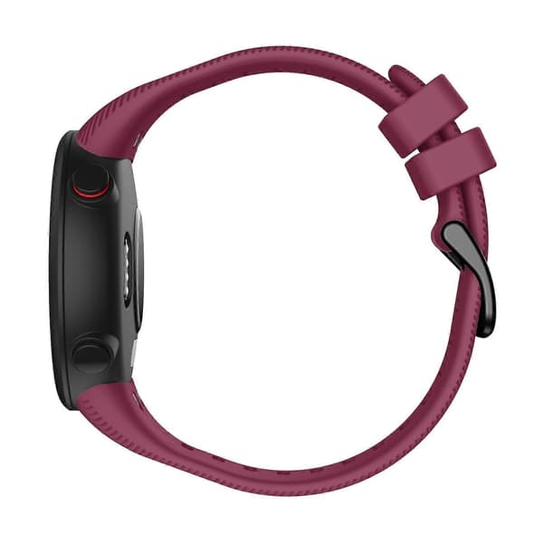 Silikoniranneke mustalla soljella Garmin Forerunner 45S -kelloon Wine Red