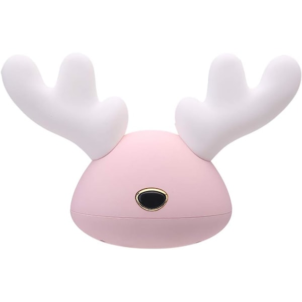 Nattlampa för barn, djur, timer, LED-färg pink
