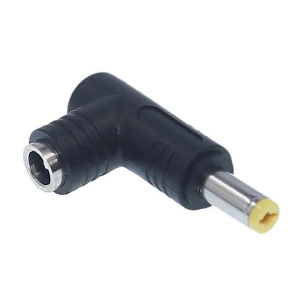 1 stk. 5,5x2,5 mm hun-jack til han-stik 90 grader DC strømstik adapter 5.5x2.1mm