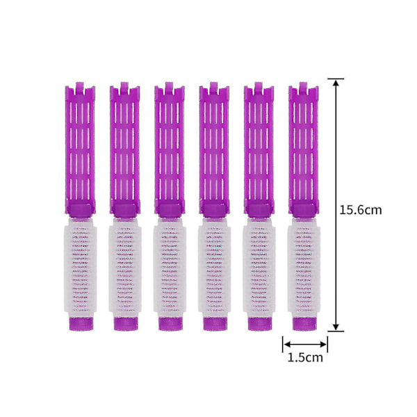 Locktänger, 20 st halkfria fluffiga hårpermanentstavar med förvaringslåda för hem, salong, frisörverktygssats (lila)
